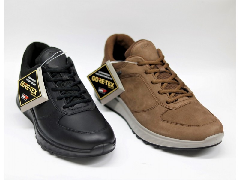 Zapato de piel Ecco Exostride con Gore-Tex modelo 835304 en negro.