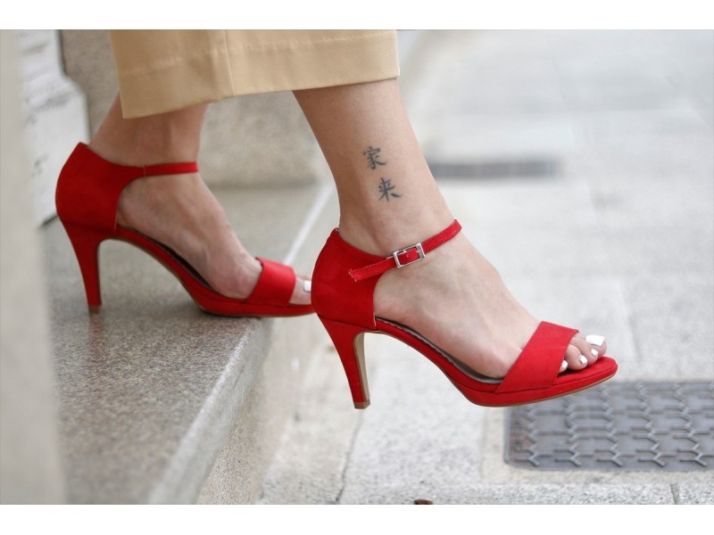 Sandalias color hotsell rojo mujer