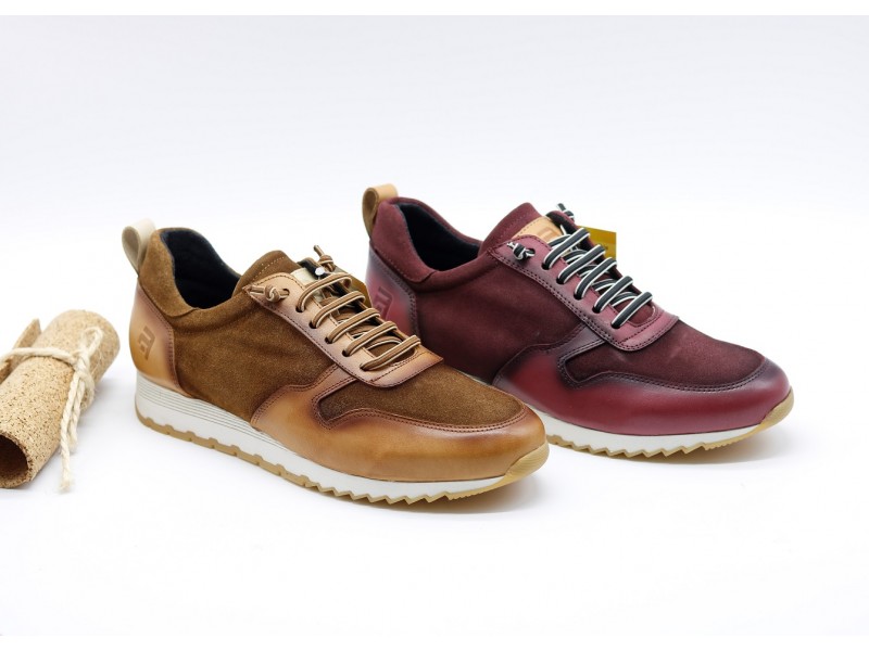 Zapato deportivo Alan de Agot en color burdeos o cuero para hombre