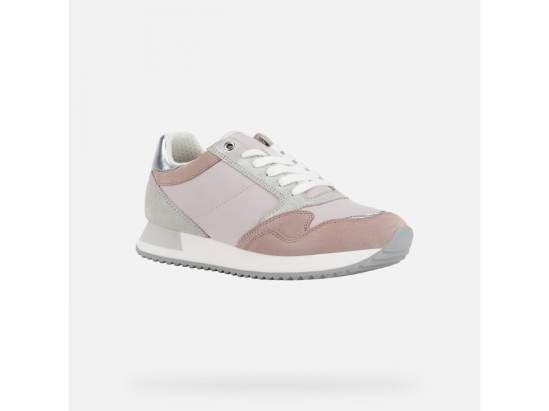 Simular propiedad autopista Sneakers Doralea de Geox D25RTB en color rosa-gris para mujer.