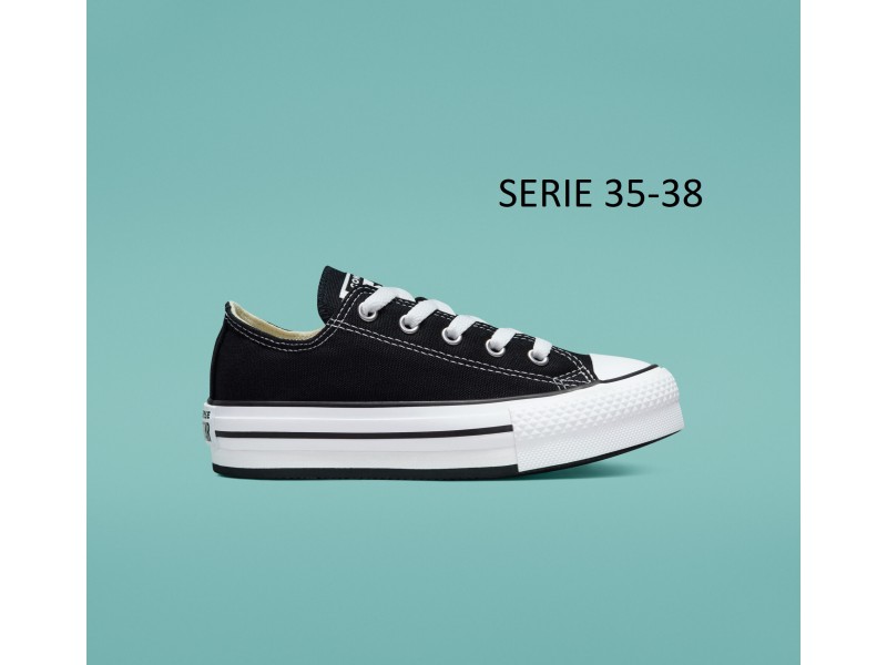 Converse Eva plataform Chuck Taylor All Lift Ox negro.