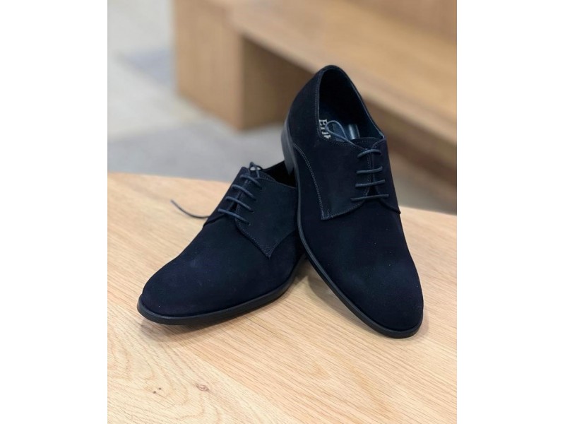 Zapato piel serraje Etiketa Tubolari azul para hombre.