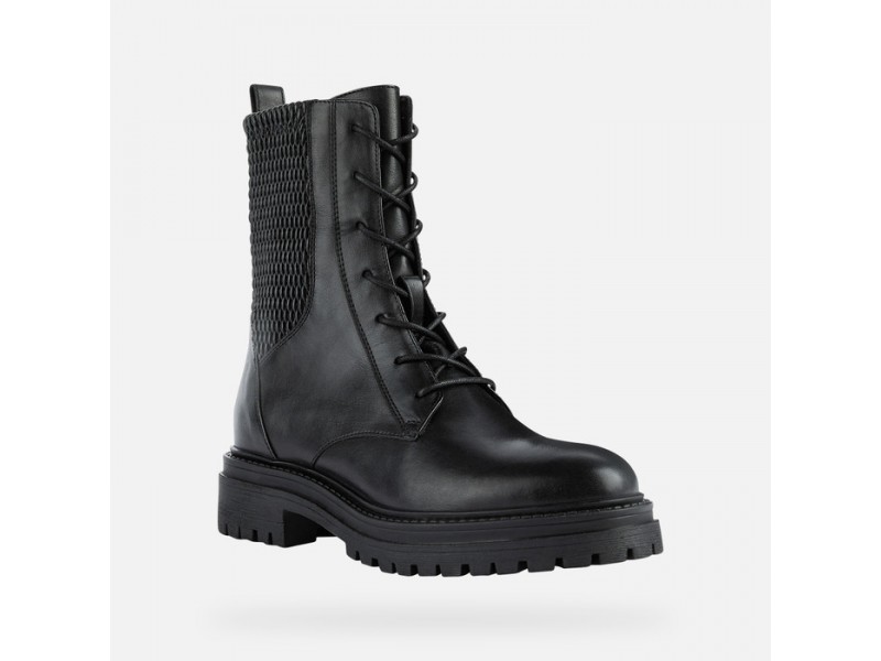 servidor Empírico Andes Bota militar de piel Iridea D26HRN Geox en negro o marrón para mujer.