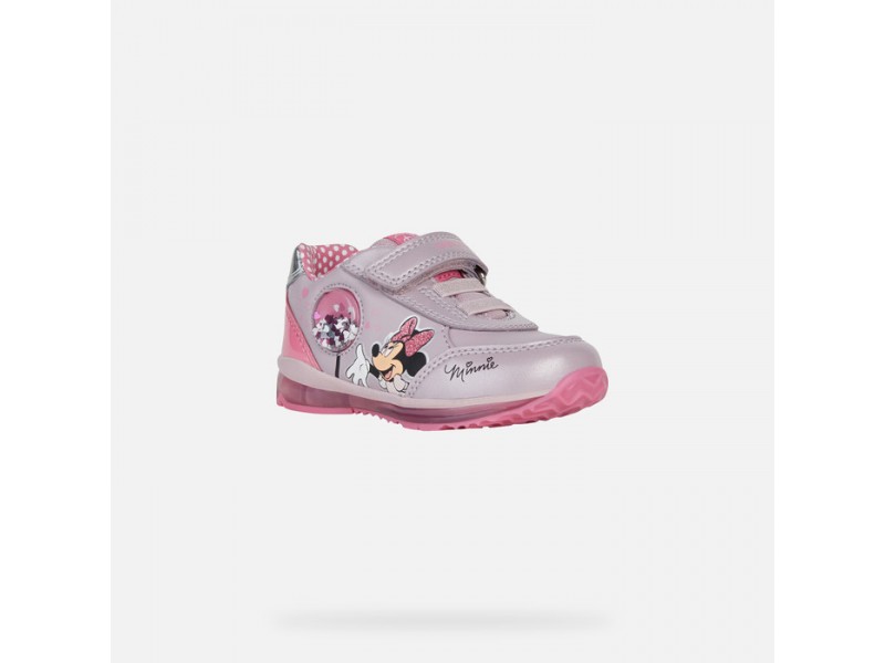 Deportivo para niña Todo G B2685A Geox en rosa Minnie Disney.