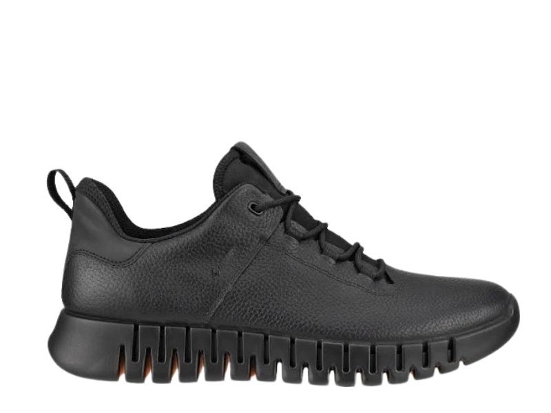 Zapato de piel con Gore-Tex 525224 Ecco Gruuv en negro para hombre.