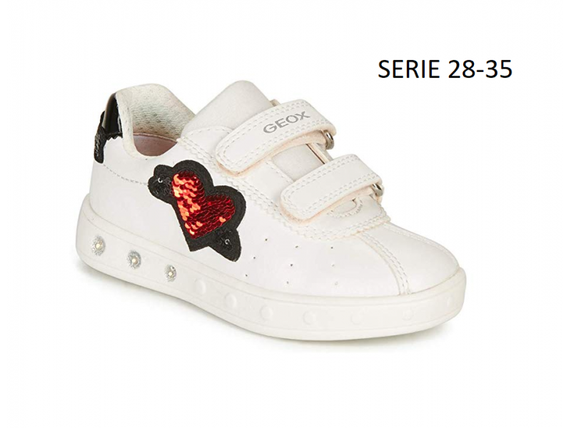 Centro comercial Aclarar Votación Sneakers Skylin Geox modelo J928WC blanco. Calzado infantil Gayoso.